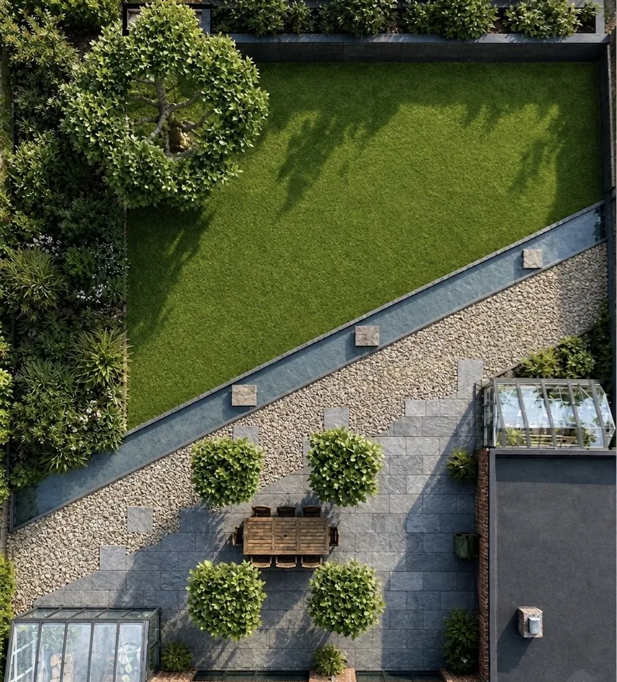 Neue Einteilung – Gartenplanung Referenz